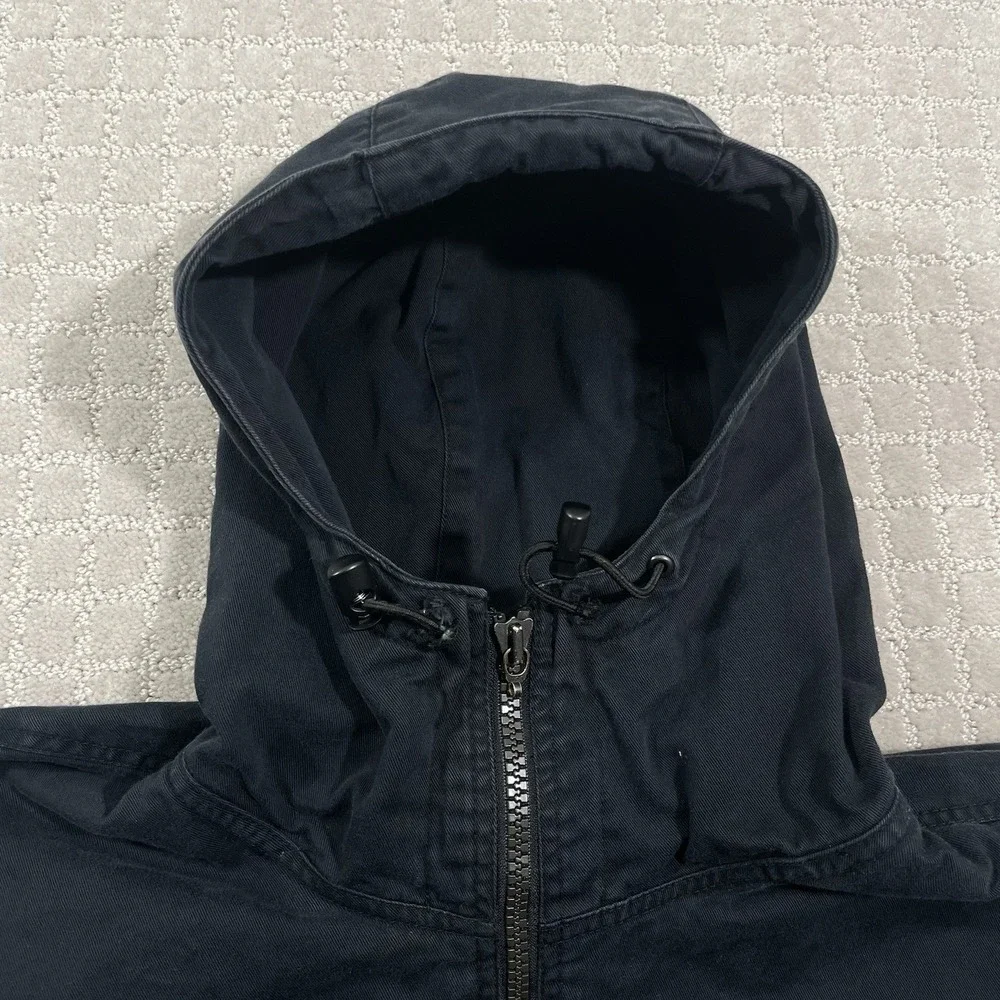 Vintage 90s‎ Tommy Hilfiger Jeans Size Medium Striped Black Hoodie Jacket